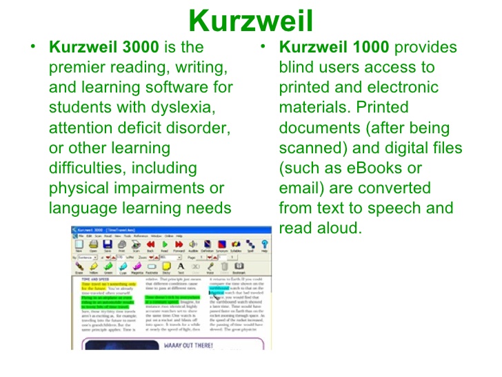 Kurzweil 1000 Software